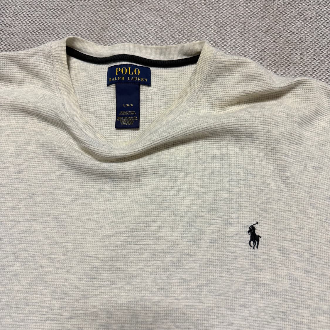 폴로 랄프로렌 와플 롱 슬리브 상품이미지2