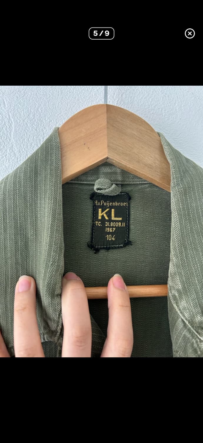 1960s dutch army hbt utility shirt 상품이미지5