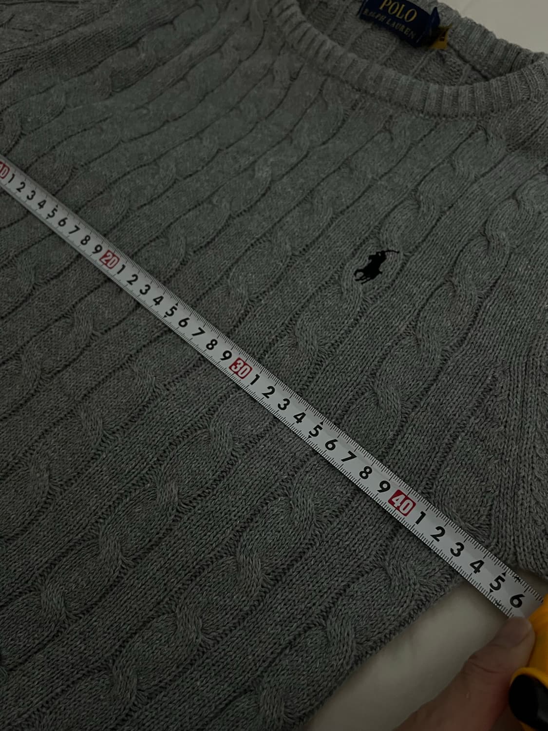 랄프로렌 정품!! 그레이 꽈배기니트 사이즈s 상품이미지7