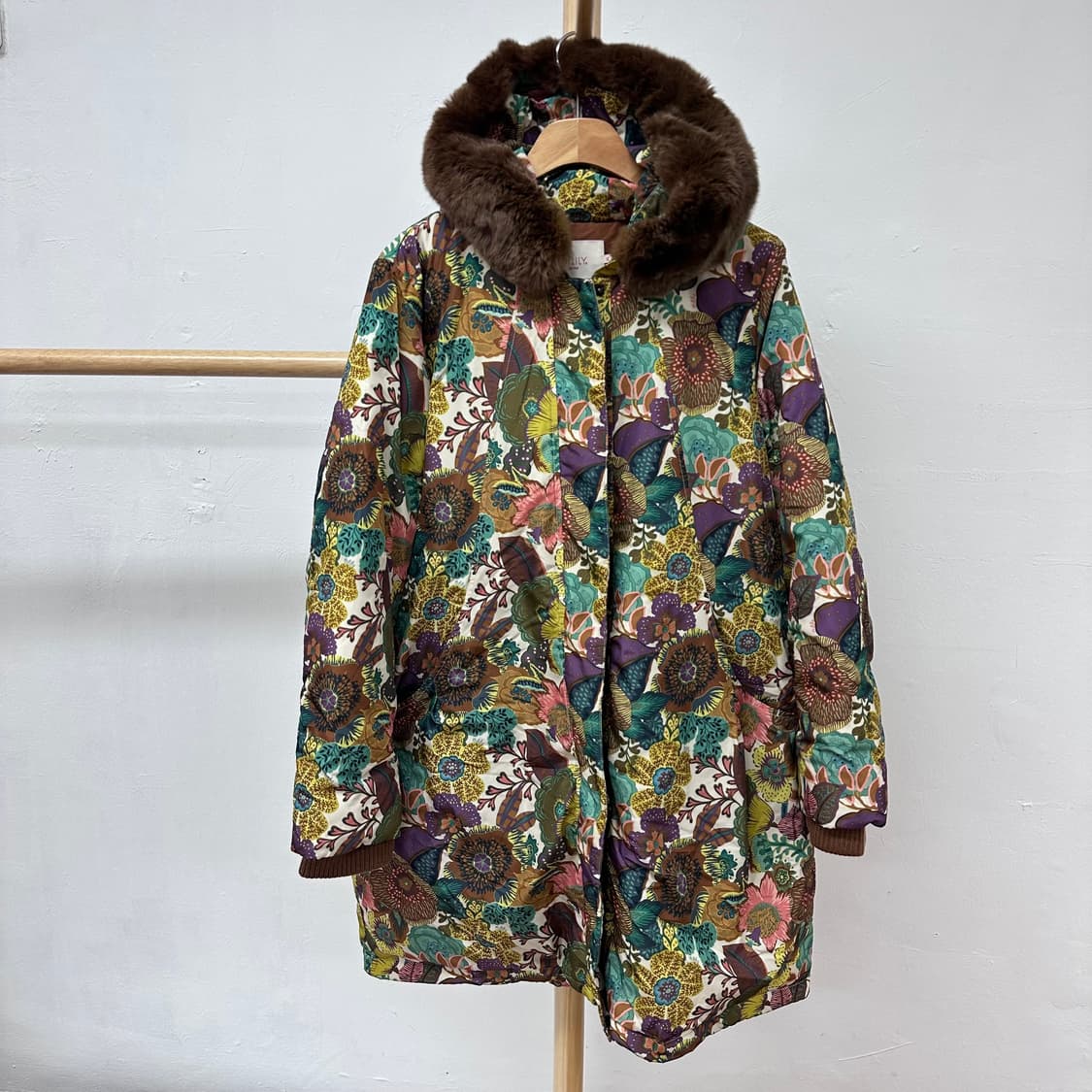 oilily 오일릴리 패턴 덕다운 패딩 점퍼 (토끼털) 정품 J25 상품이미지1