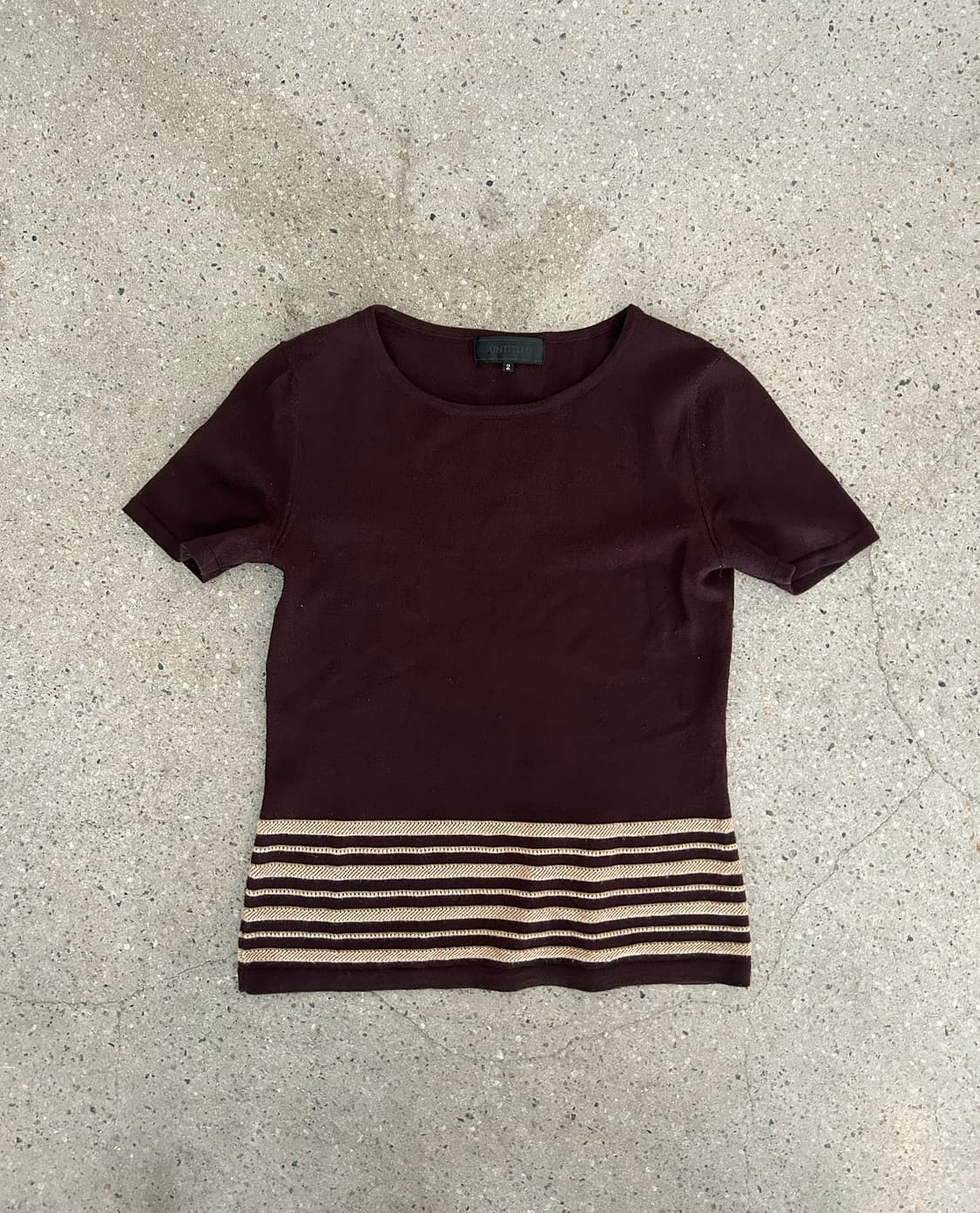 Dangala Brown Knitwear 반팔 니트 상품이미지2