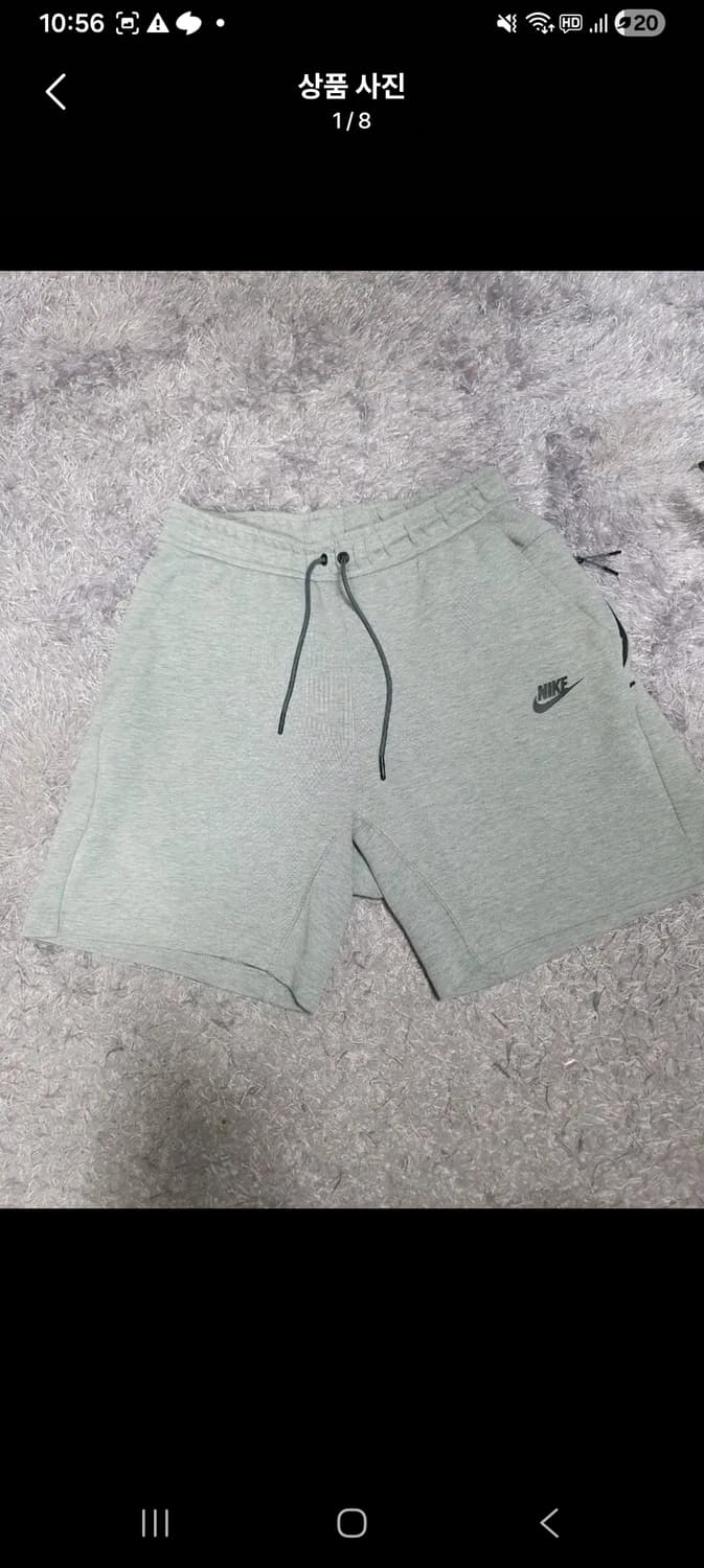 나이키 테크팩 반바지 테크플리스 쇼츠 그레이 m 상품이미지1