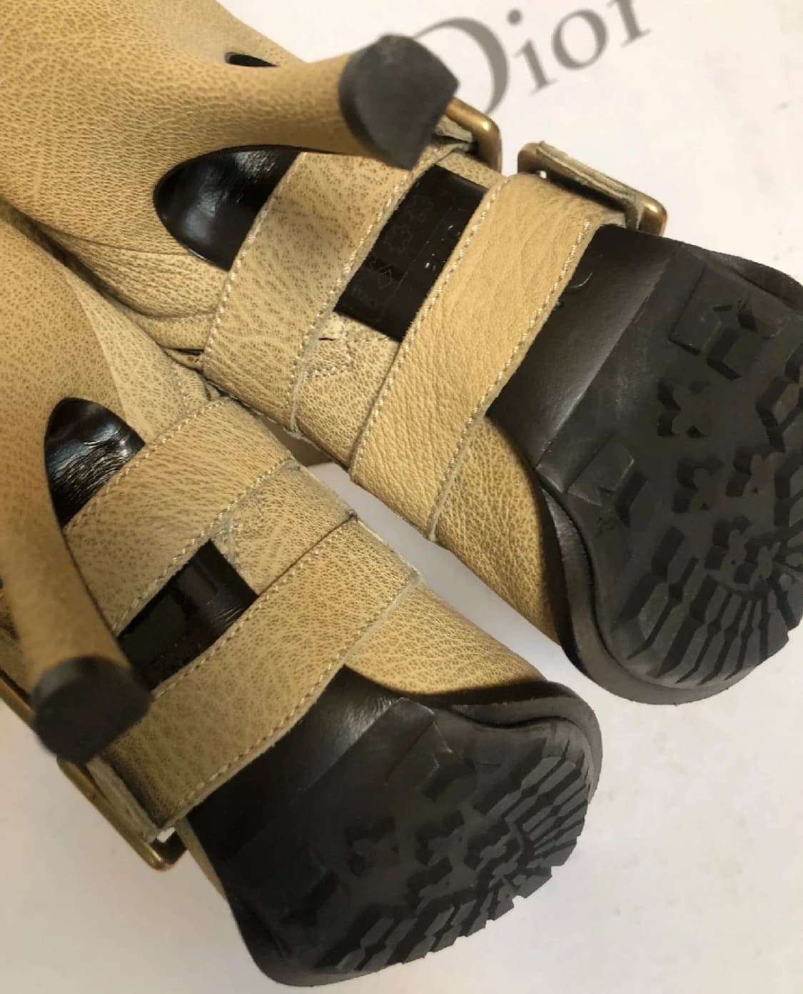 디올 Dior 버클 앵클 부츠 베이지 37.5 상품이미지3