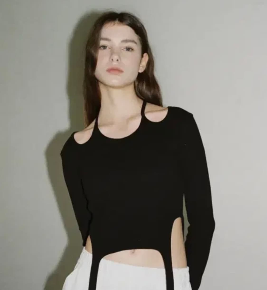 슬로우가먼츠 투웨이 티셔츠 (블랙) 상품이미지3