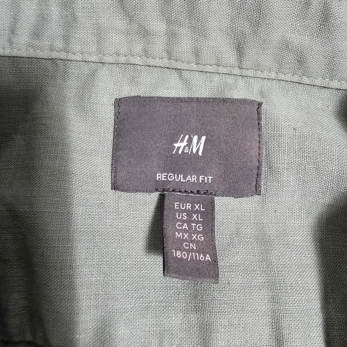 (XL)H&M 반팔 린넨 셔츠 상품이미지4
