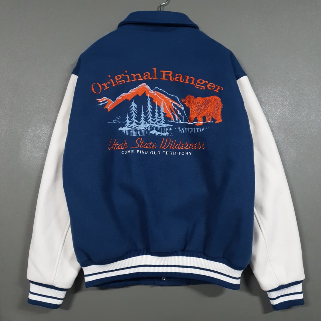 실측 L) 자라 신형 22FW 바시티 스타디움 패치 콤비 봄버 자켓 상품이미지10