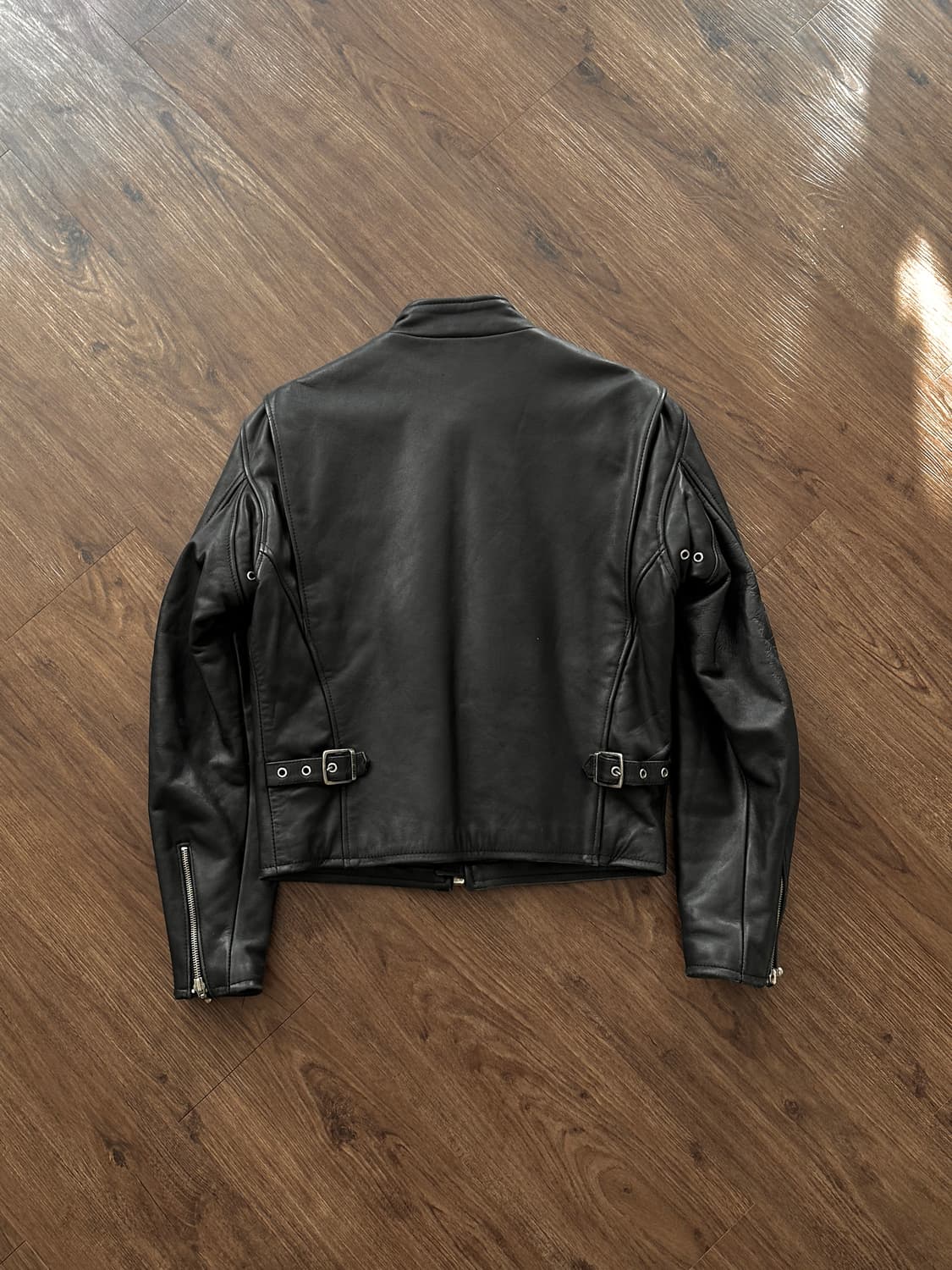 Blue Cross 카우 하이드 레더 바이커 자켓 상품이미지8