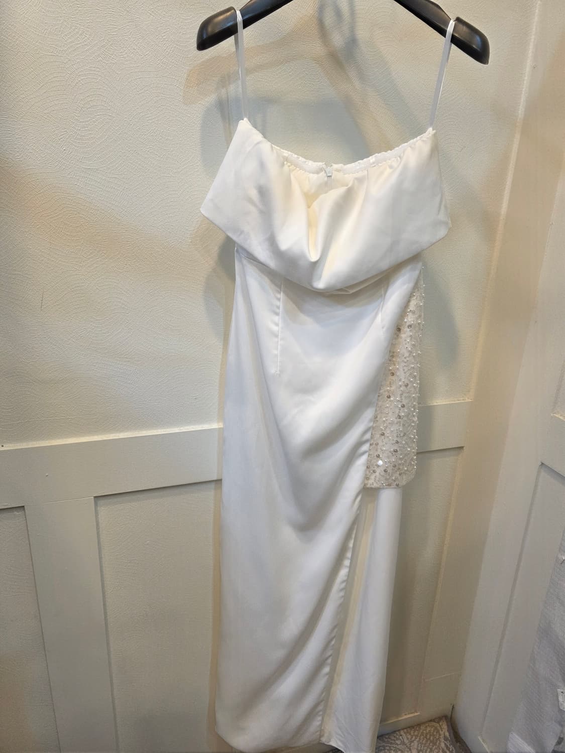 화이트 오프숄더 롱 드레스 상품이미지2