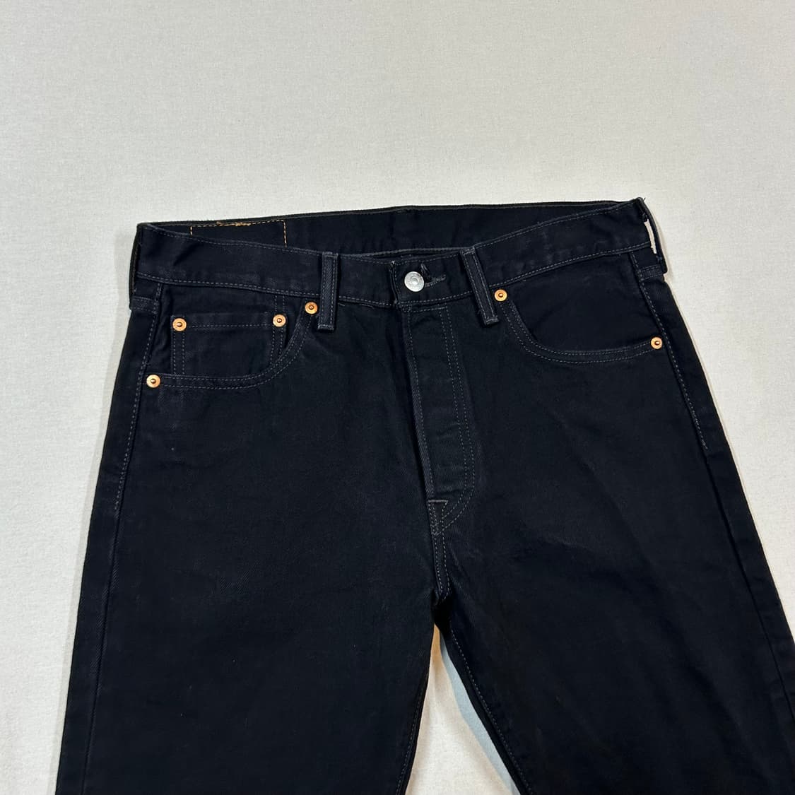 32inch) 리바이스 501 버튼플라이 흑청 블랙 데님 청바지 상품이미지6