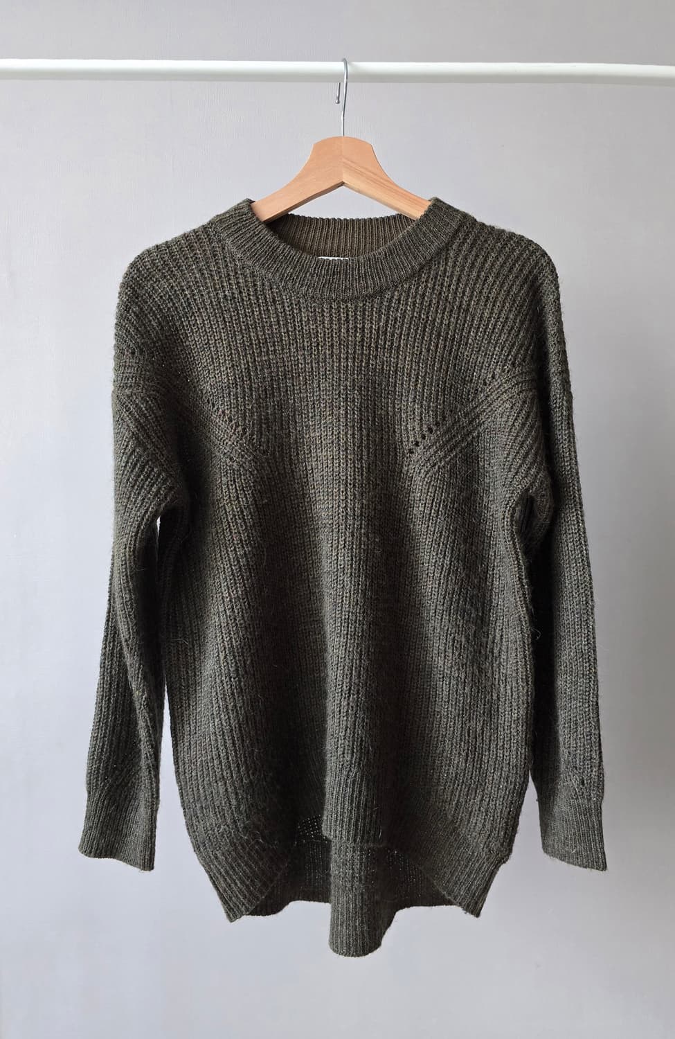 GLOBAL WORK 펄 카키 니트 상품이미지1