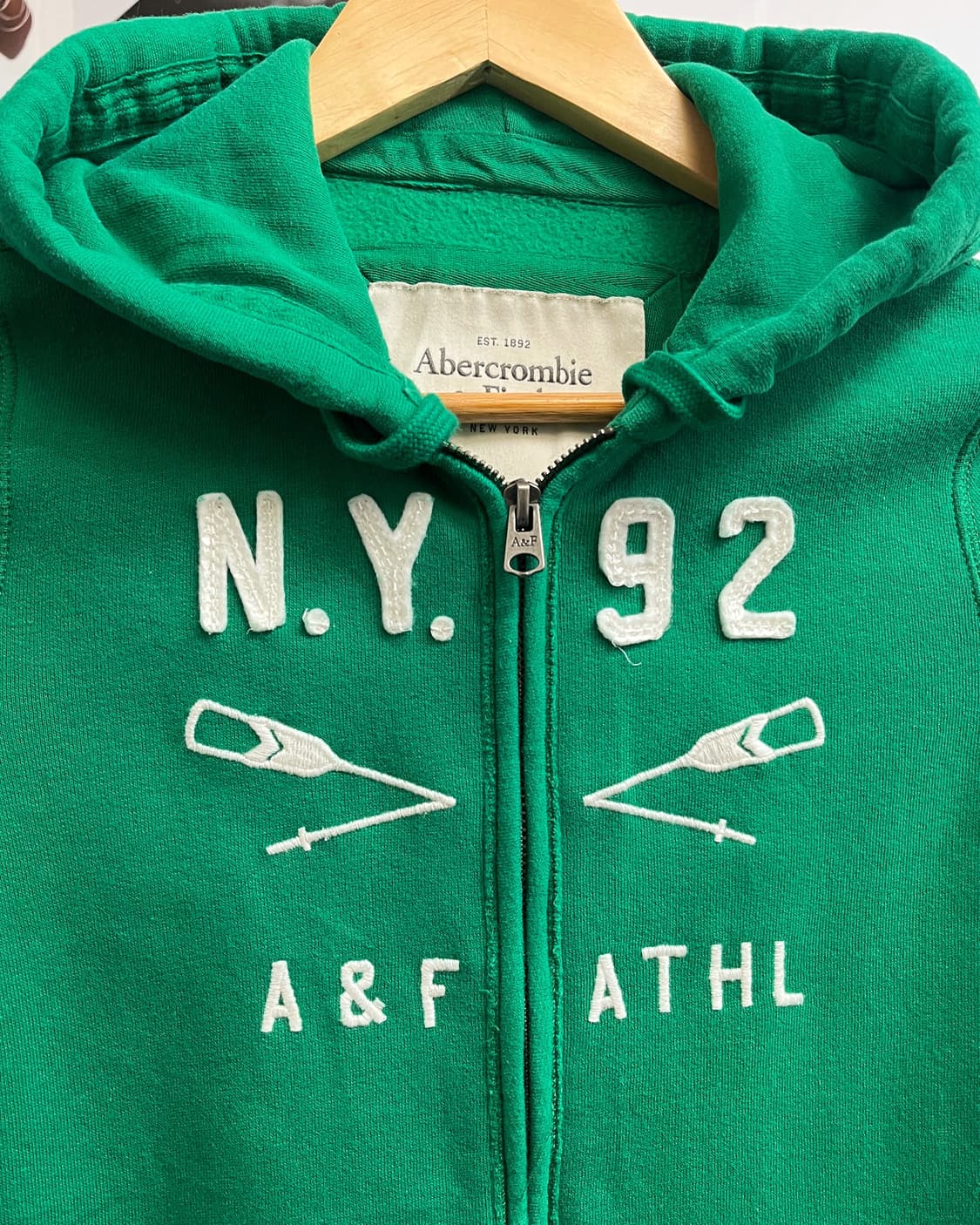 아베크롬비 아플리케 로고 후드집업 상품이미지5