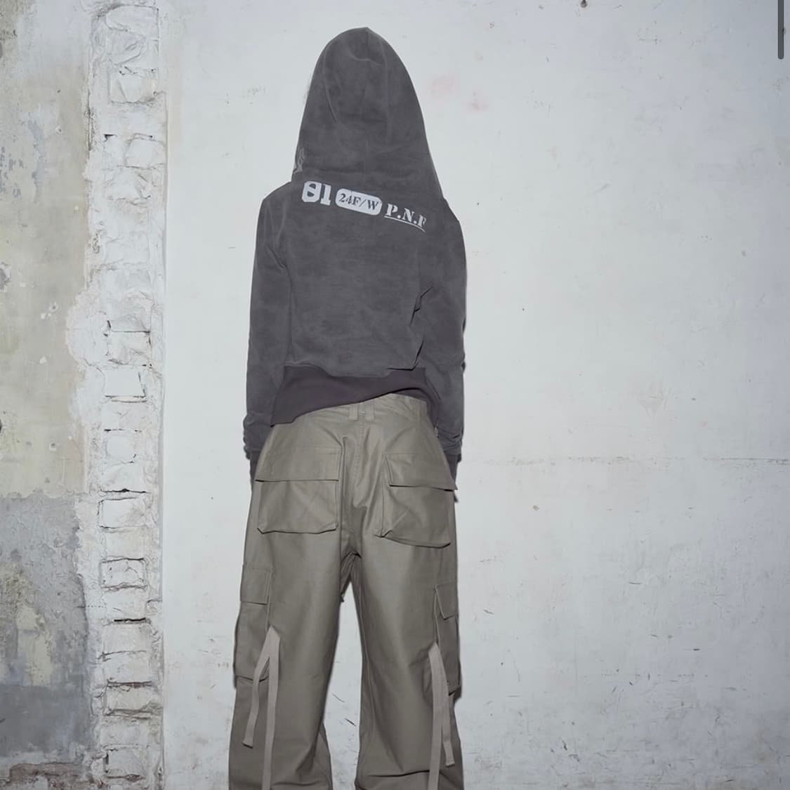 Jade High-Neck Hoodie Zip-Up (Washed Cha 상품이미지3