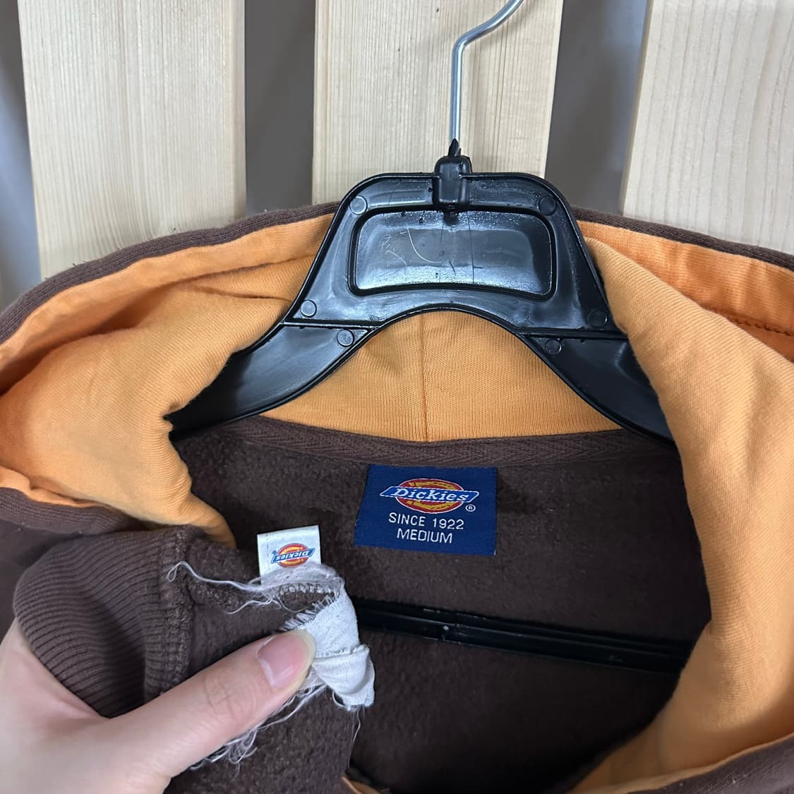 (M) 디키즈 빅로고 브라운 후드집업 상품이미지5