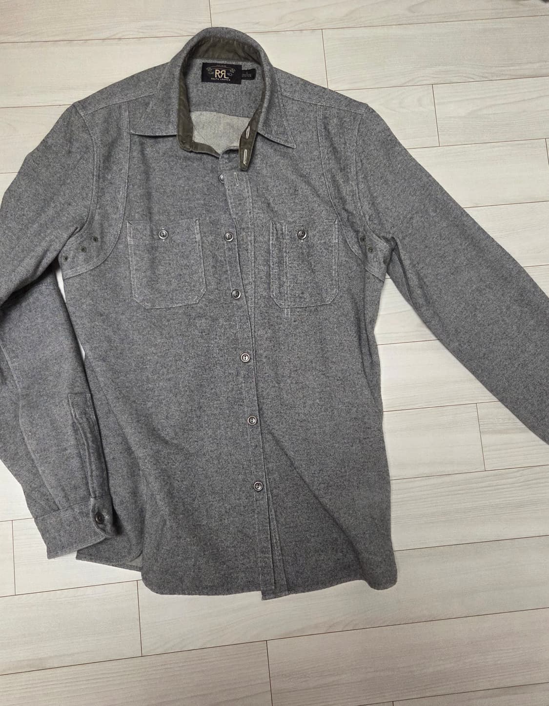 더블알엘 RRL 모 혼방 그레이 워크셔츠 S 상품이미지1