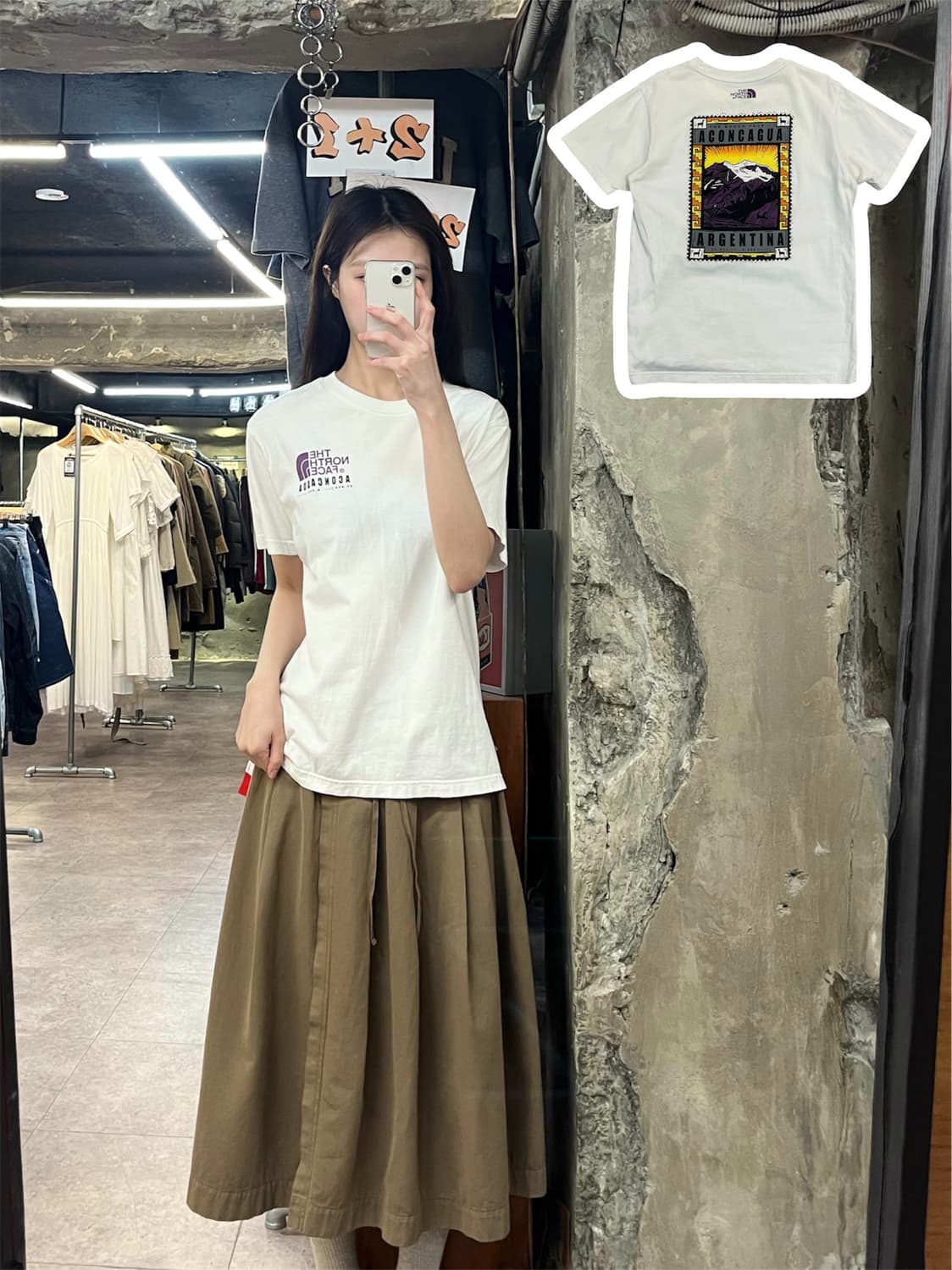 노스페이스 반팔티 화이트 S(90) #csz4121 상품이미지1