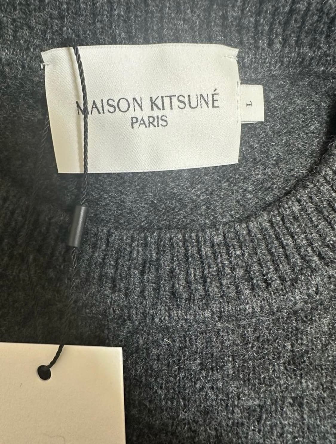 메종키츠네 폭스 패치 니트 그레이  상품이미지5