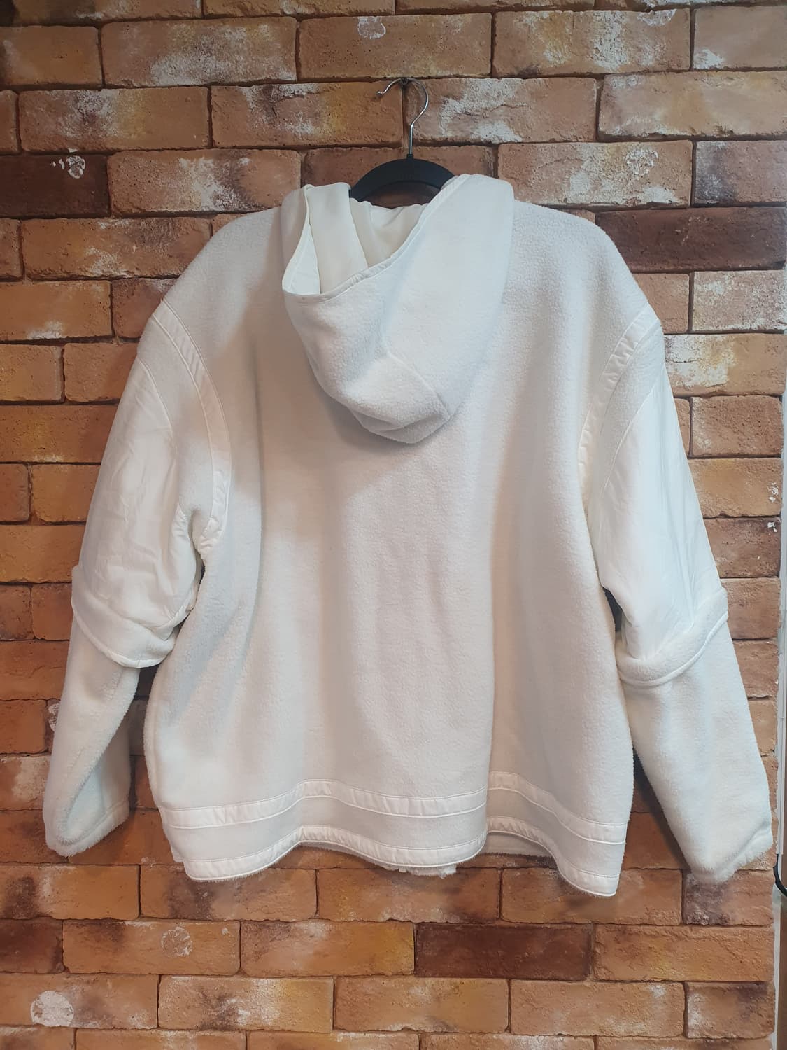 아디다스 뽀글이 후리스 자켓 아이보리  상품이미지2