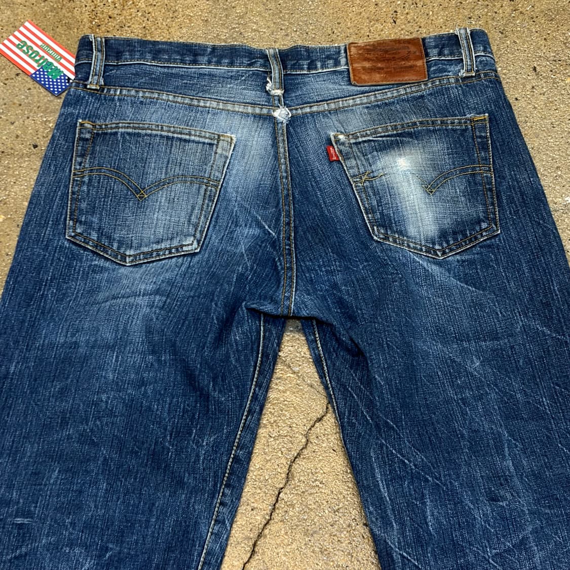 90s Made in USA 미국 빈티지 리바이스 501 셀비지 청바지 상품이미지7