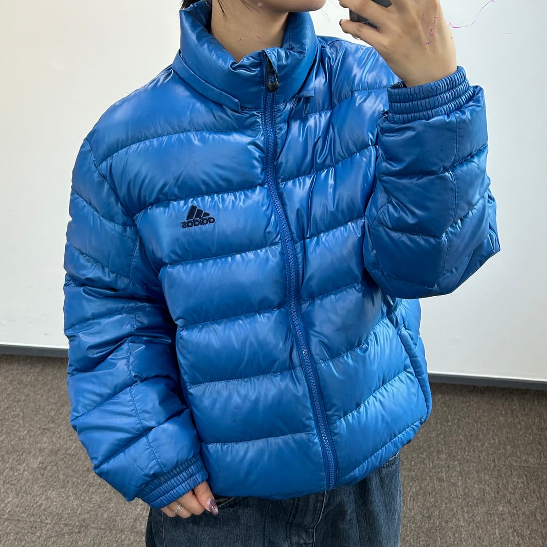 Adidas 아디다스 블루 글로우 구스패딩 자켓 상품이미지2