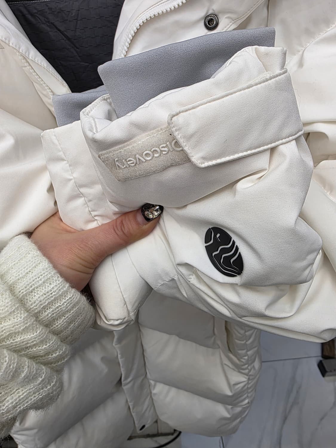 디스커버리 익스페디션 롱패딩 화이트 95 상품이미지5