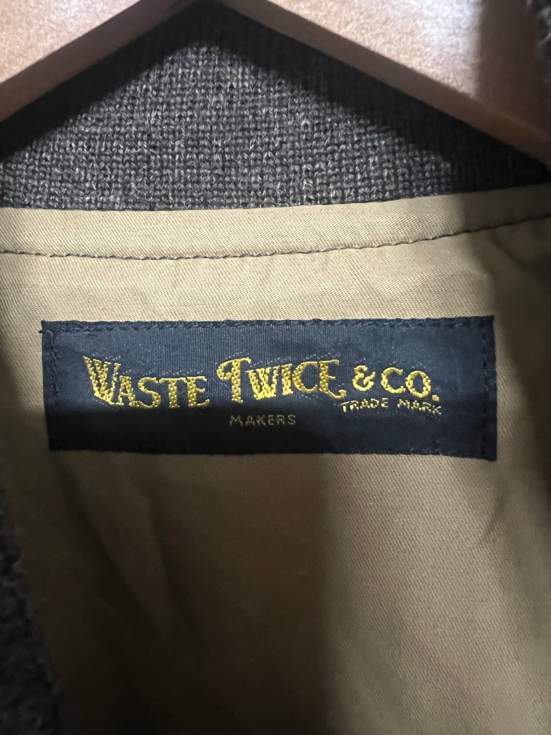 Waste Twice 말가죽 소매 스타디움 자켓 상품이미지2