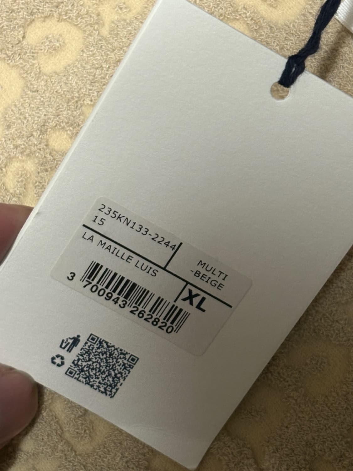 자크뮈스 LA MAILLE LUIS 자카드 로고 쿼터집 니트 상품이미지9