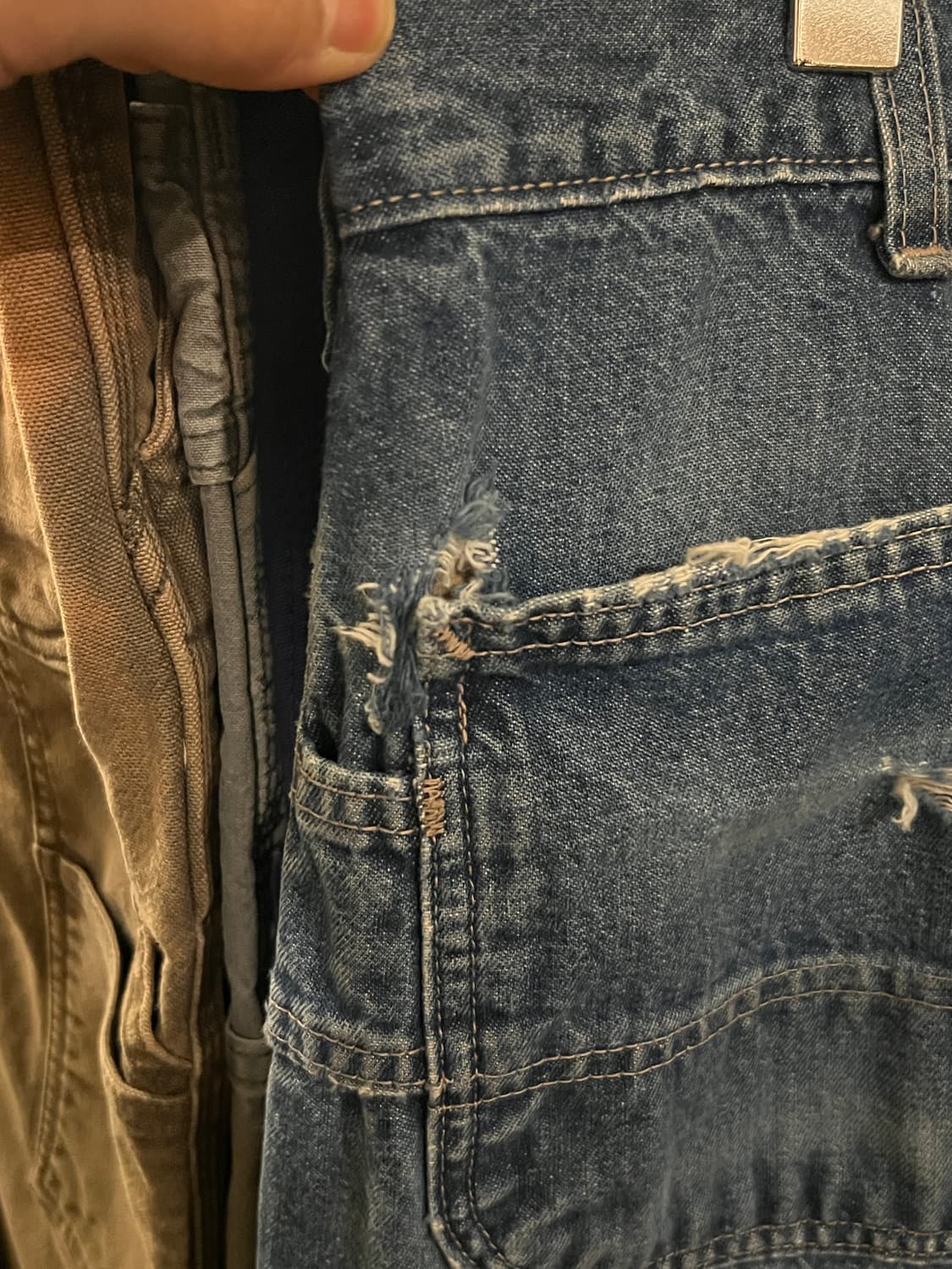 [32]칼하트FR USA 빈티지 페인팅 싱글니 카펜터 워크 데님 팬츠 상품이미지9