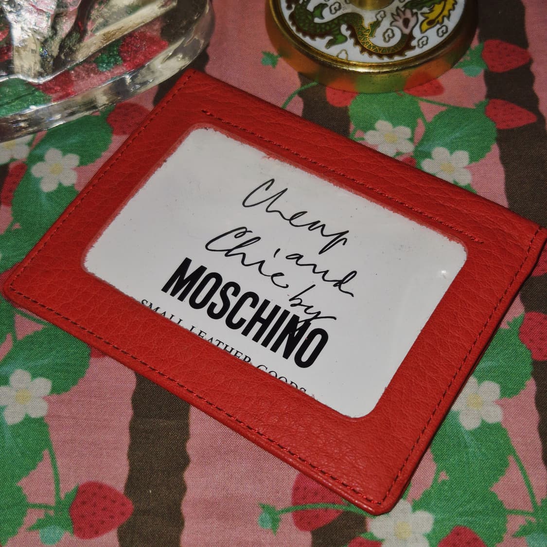 90s 이탈리아 모스키노 하트 레더 반지갑 상품이미지7