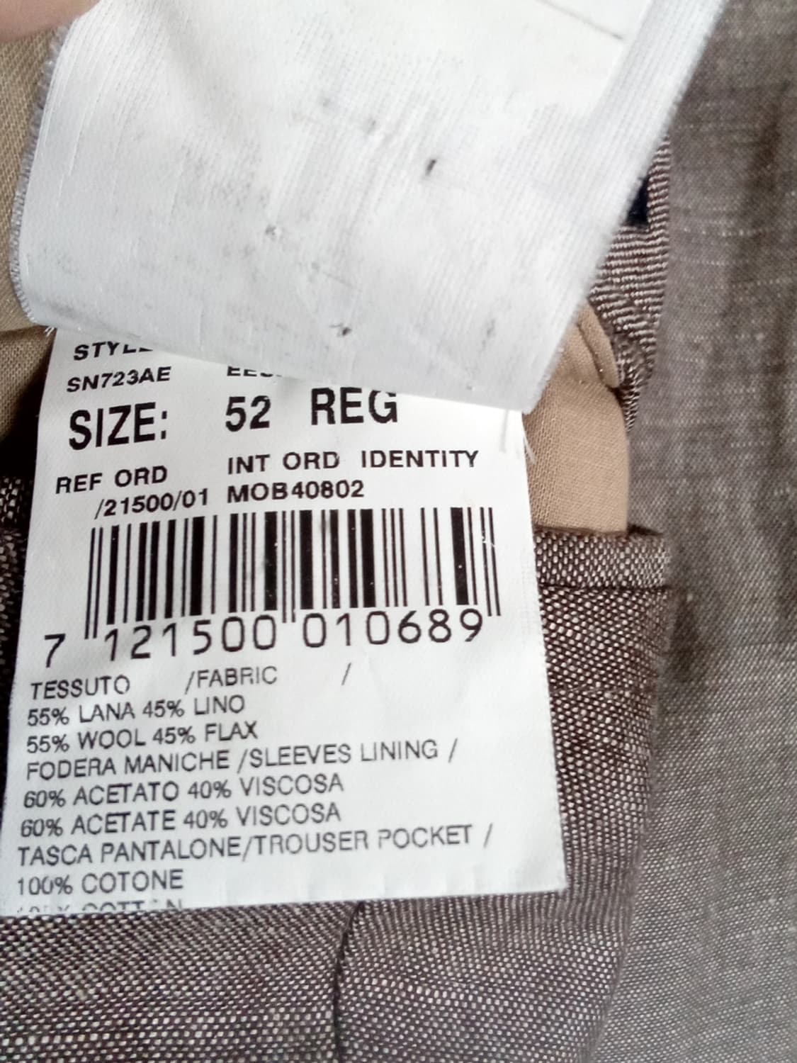 맨 온더 분, 춘추 울 린넨 블레이저 콤비 자켓 상품이미지5