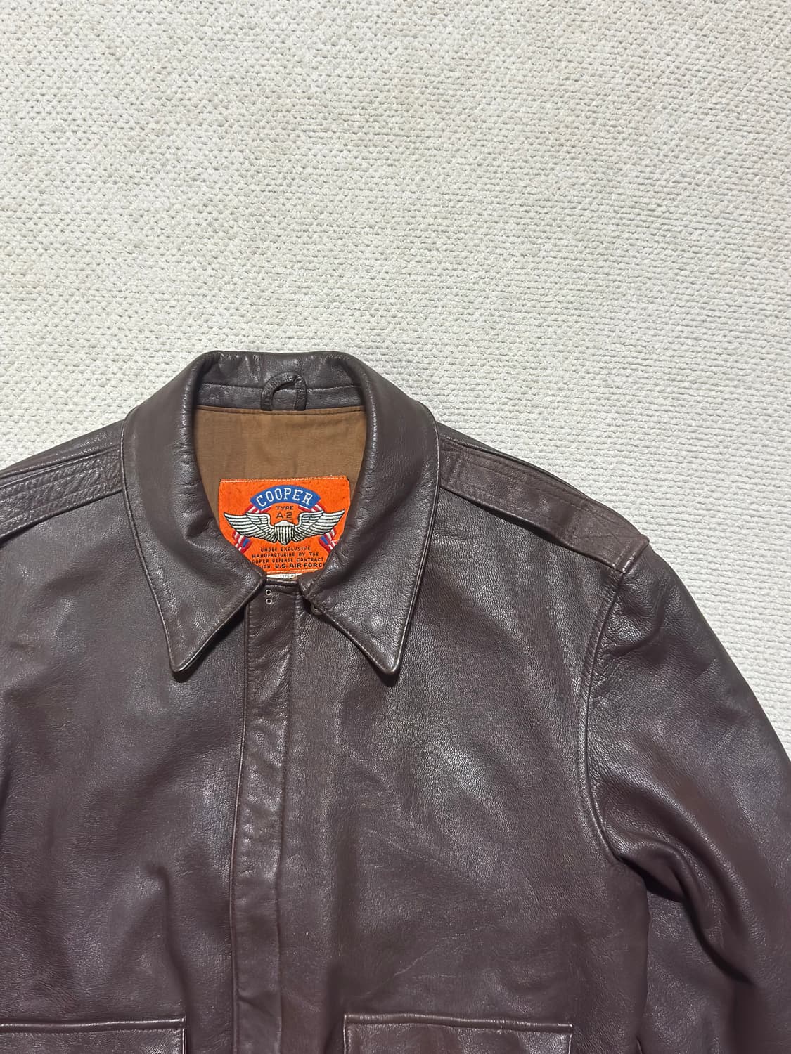 90s USA Cooper Type A-2 Leather Jacket  상품이미지2
