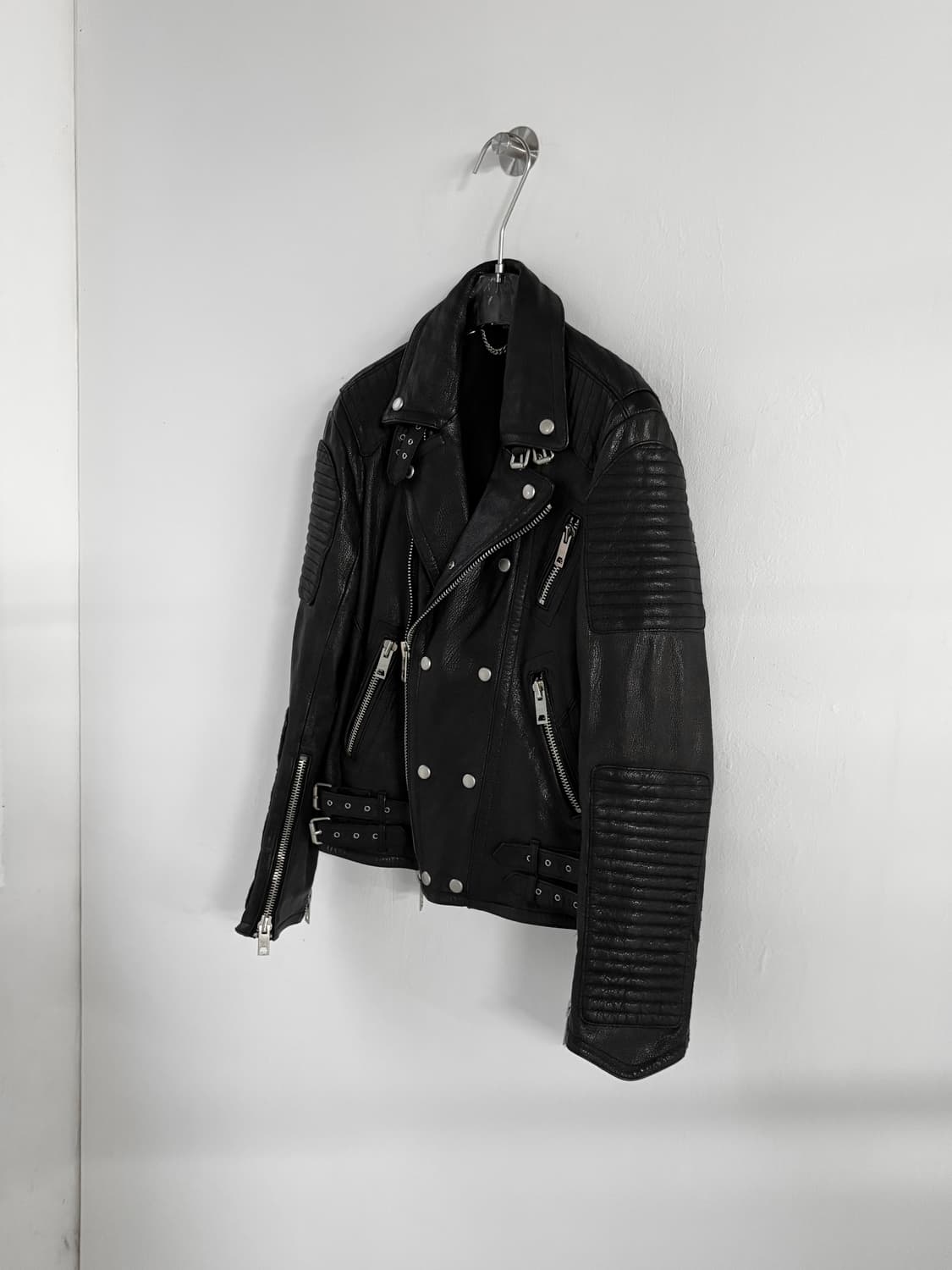 이탈리안 램스킨 바이커 자켓  상품이미지3