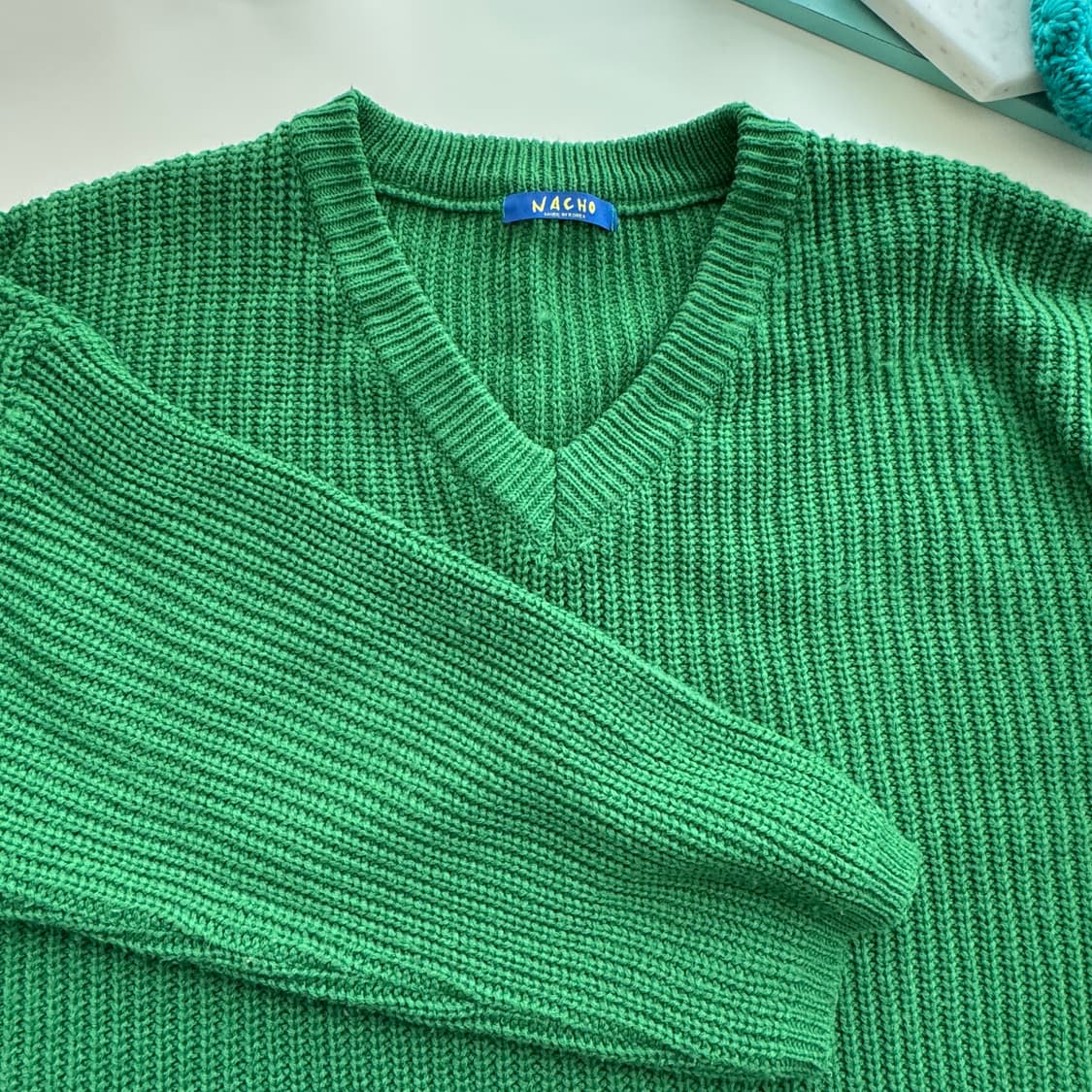 초록 긴팔 니트 프리 상품이미지4
