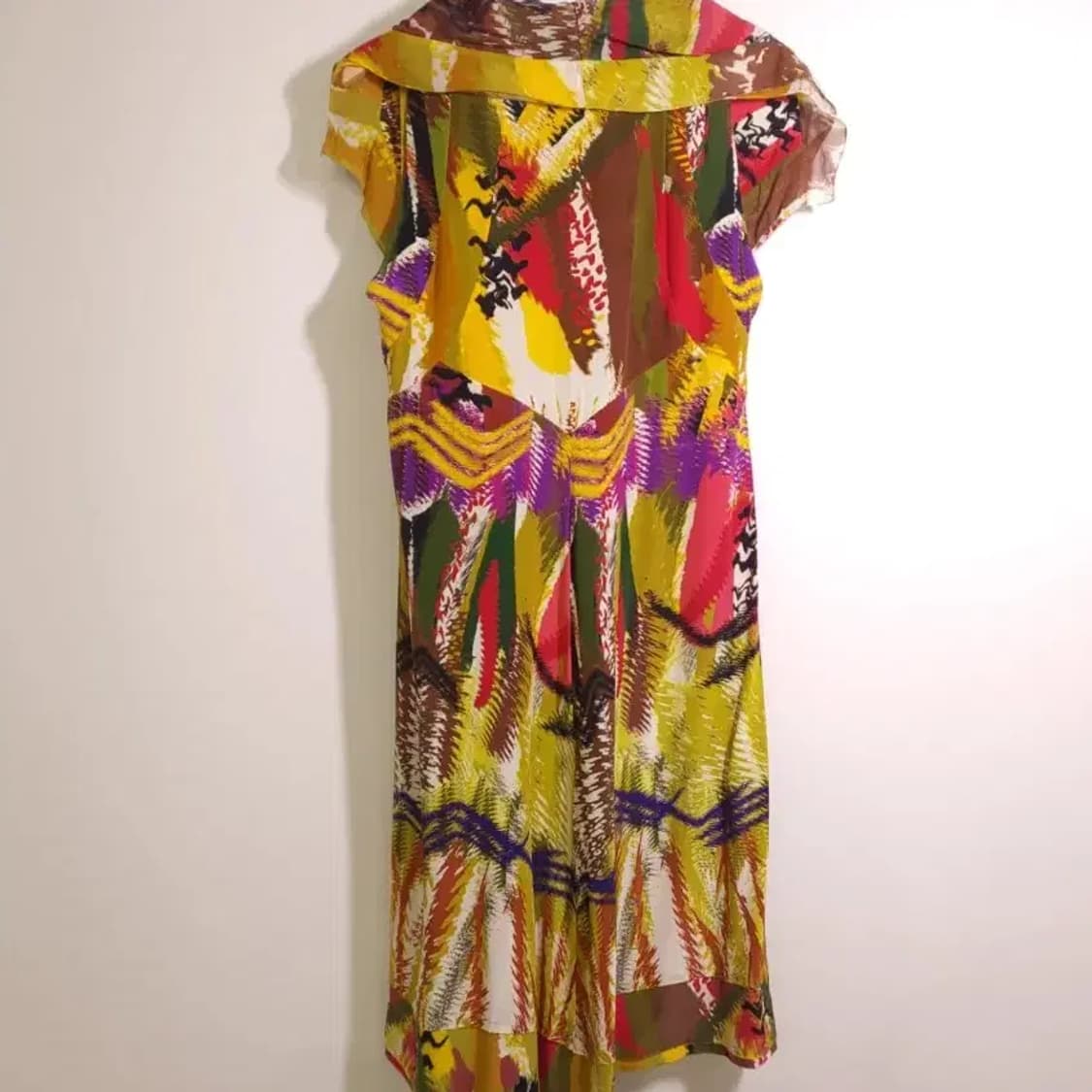 타임(TIME) 실크 100% 멀티 패턴 프릴 원피스 55 상품이미지2