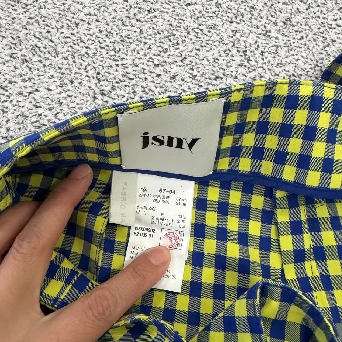67-94 JSNY 여성 체크스커트 0128H2 상품이미지3