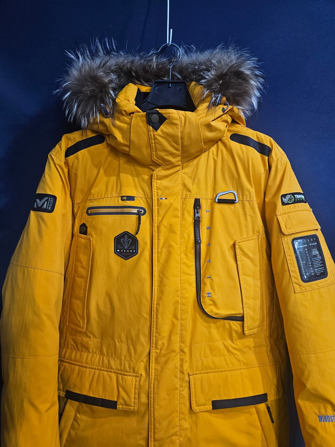 밀레 윈드스토퍼 옐로우 남성 105 구스다운 대장급 패딩  상품이미지7