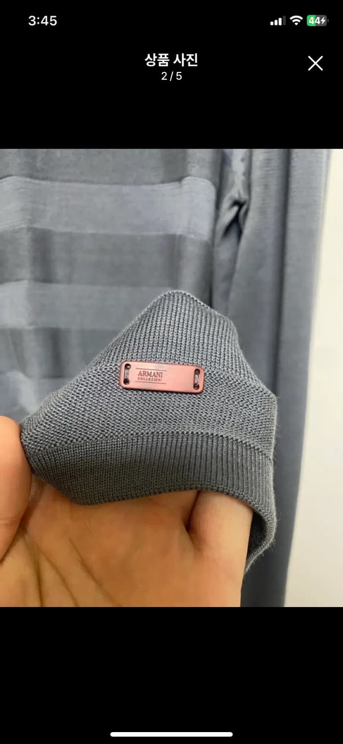[ARMANI] 아르마니 꼴레지오니 V넥 실크 니트 M사이즈 상품이미지2