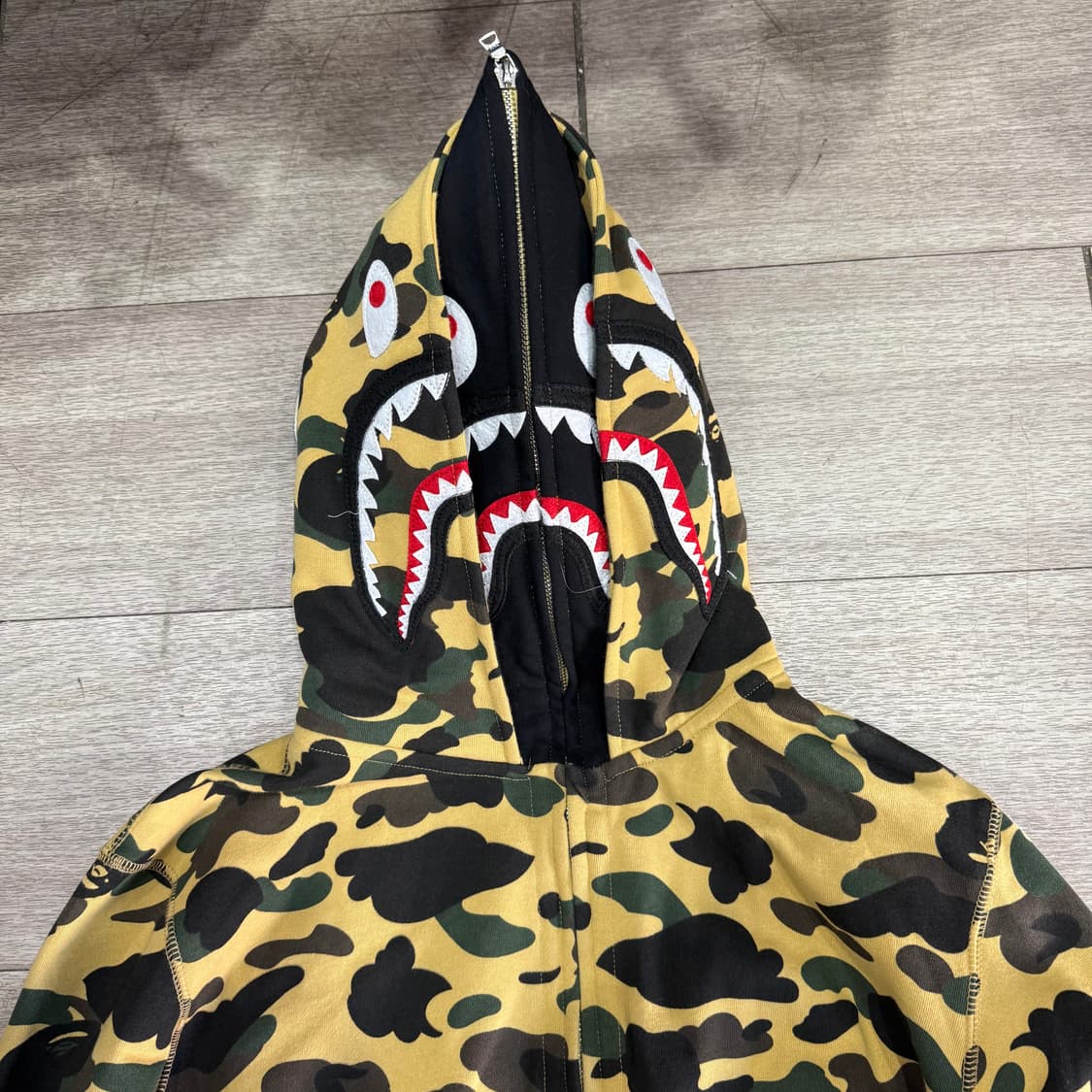 베이프 샤크 후드 집업 카모 XXL 상품이미지3