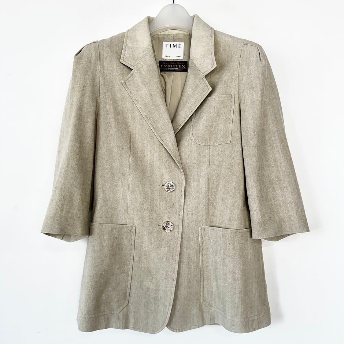 타임 TIME 린넨 코튼 헤링본 자켓 상품이미지1