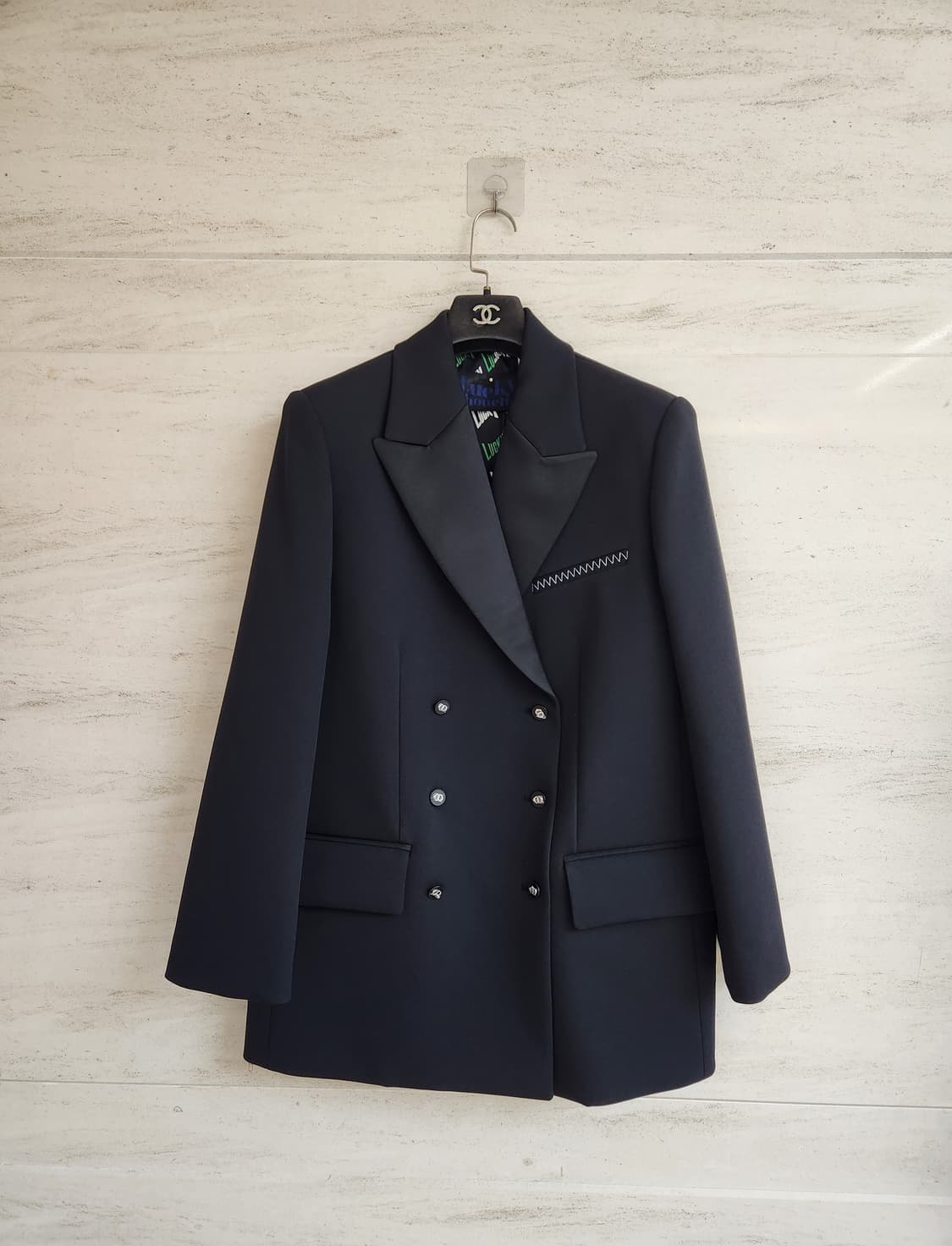 (새상품)럭키슈에뜨 카라배색 더블자켓 (55~66사이즈) 상품이미지6