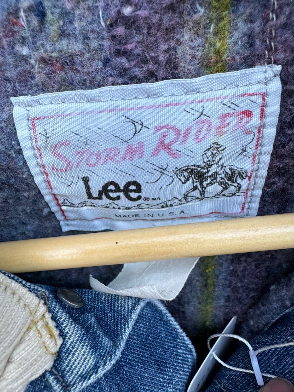 80s lee 스톰라이더 블랑켓 안감 웨스턴 데님 트러커 자켓 상품이미지6