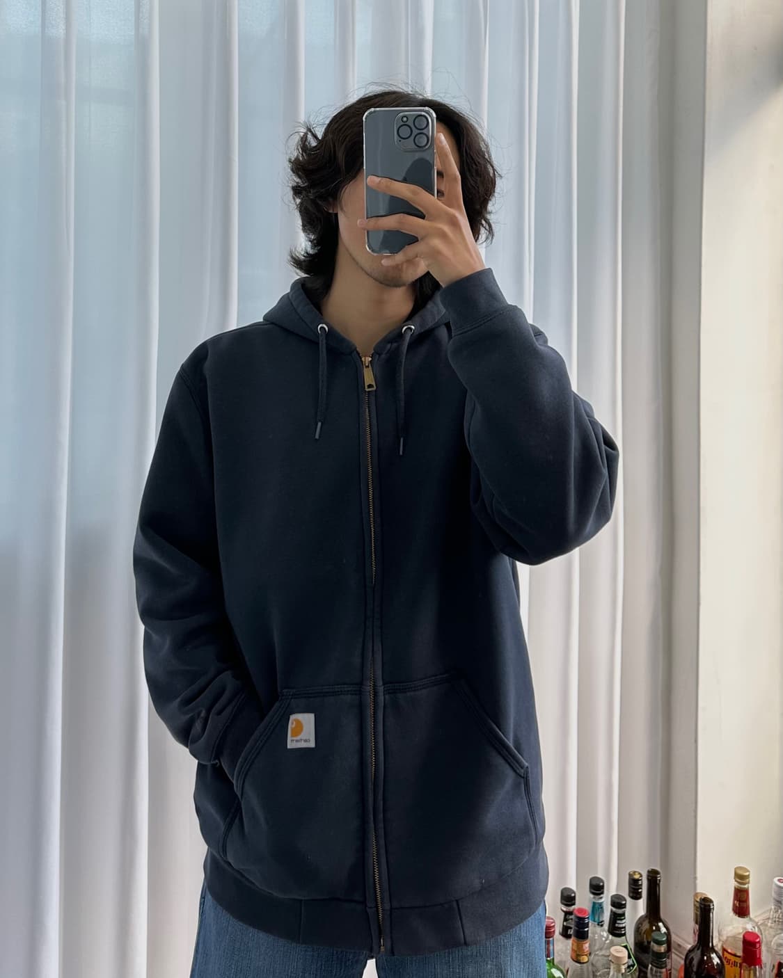 [L]칼하트 써멀 레인디펜더 뉴네이비 후드집업 상품이미지1