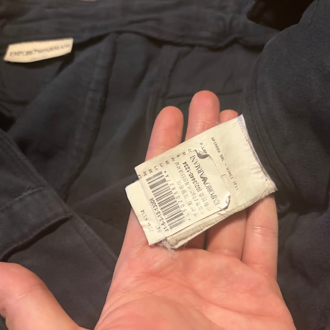 Armani straight heavy cotton wide pants 상품이미지7