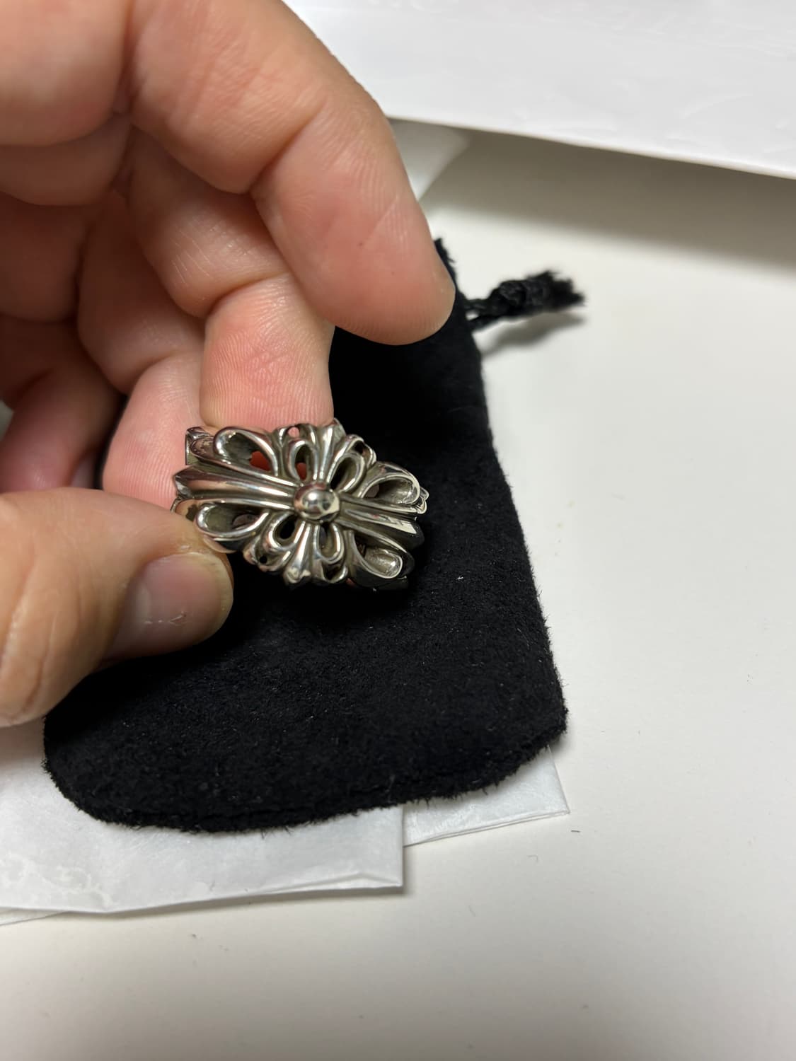 더블 플로랄 크로스 링 (US12 / 매장 풀구성 새상품) 상품이미지2