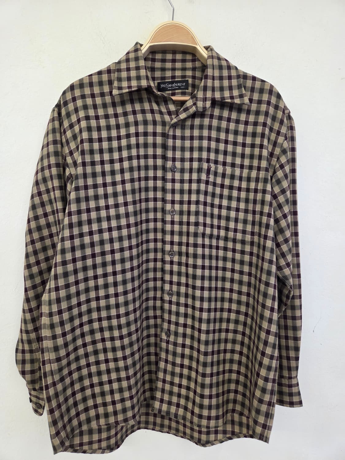 입생로랑 체크 셔츠 상품이미지1