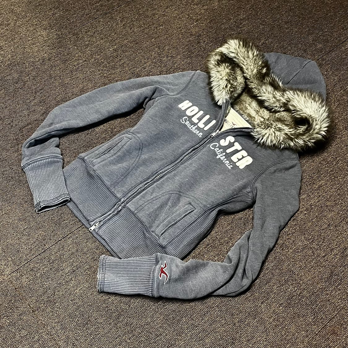 홀리스터 투웨이 울프죠 퍼 후드집업44-55 상품이미지4