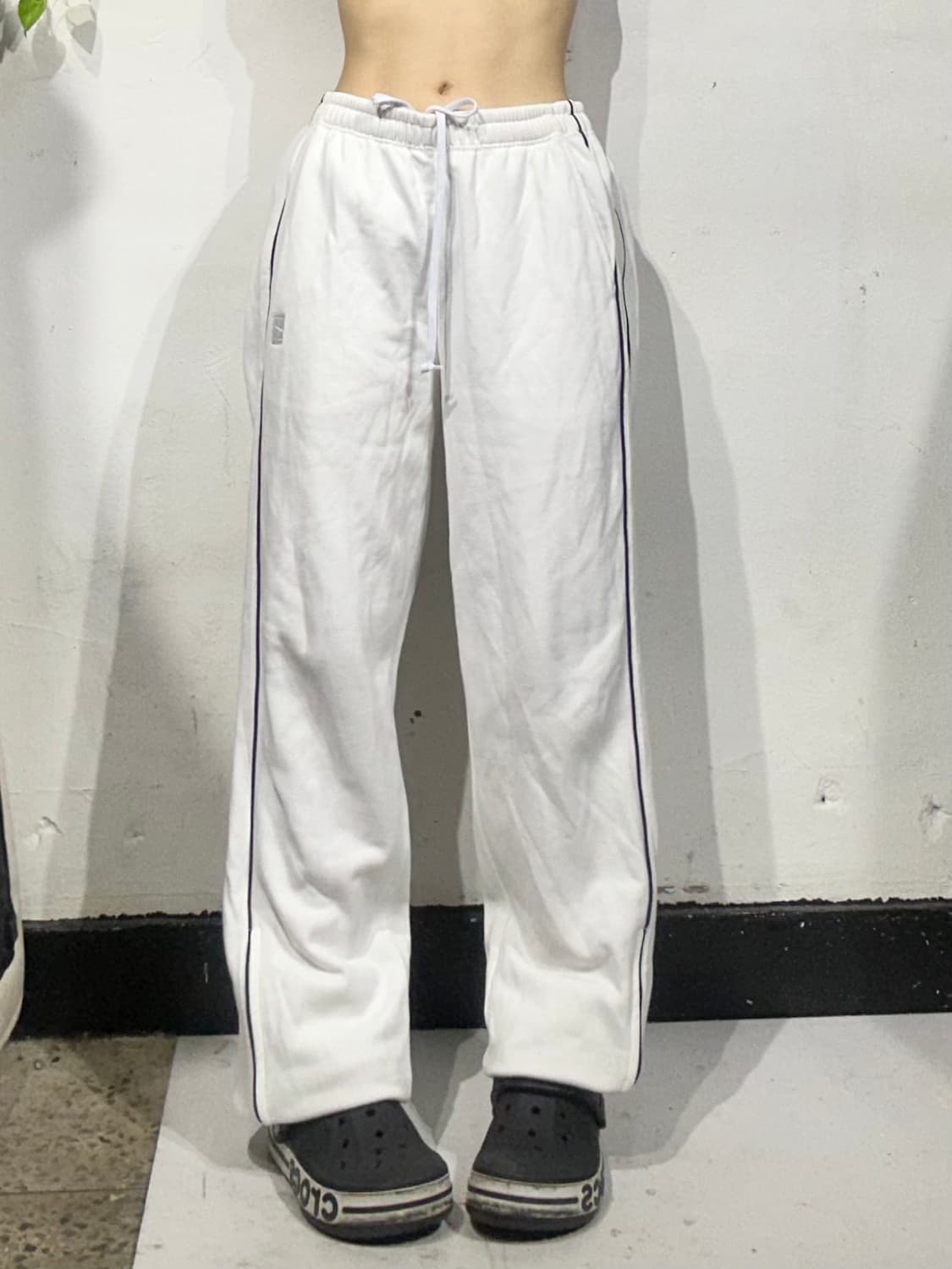 00s 나이키 테니스 로고 사이드 라인 와이드 추리닝 바지 트레이닝 팬츠 상품이미지2