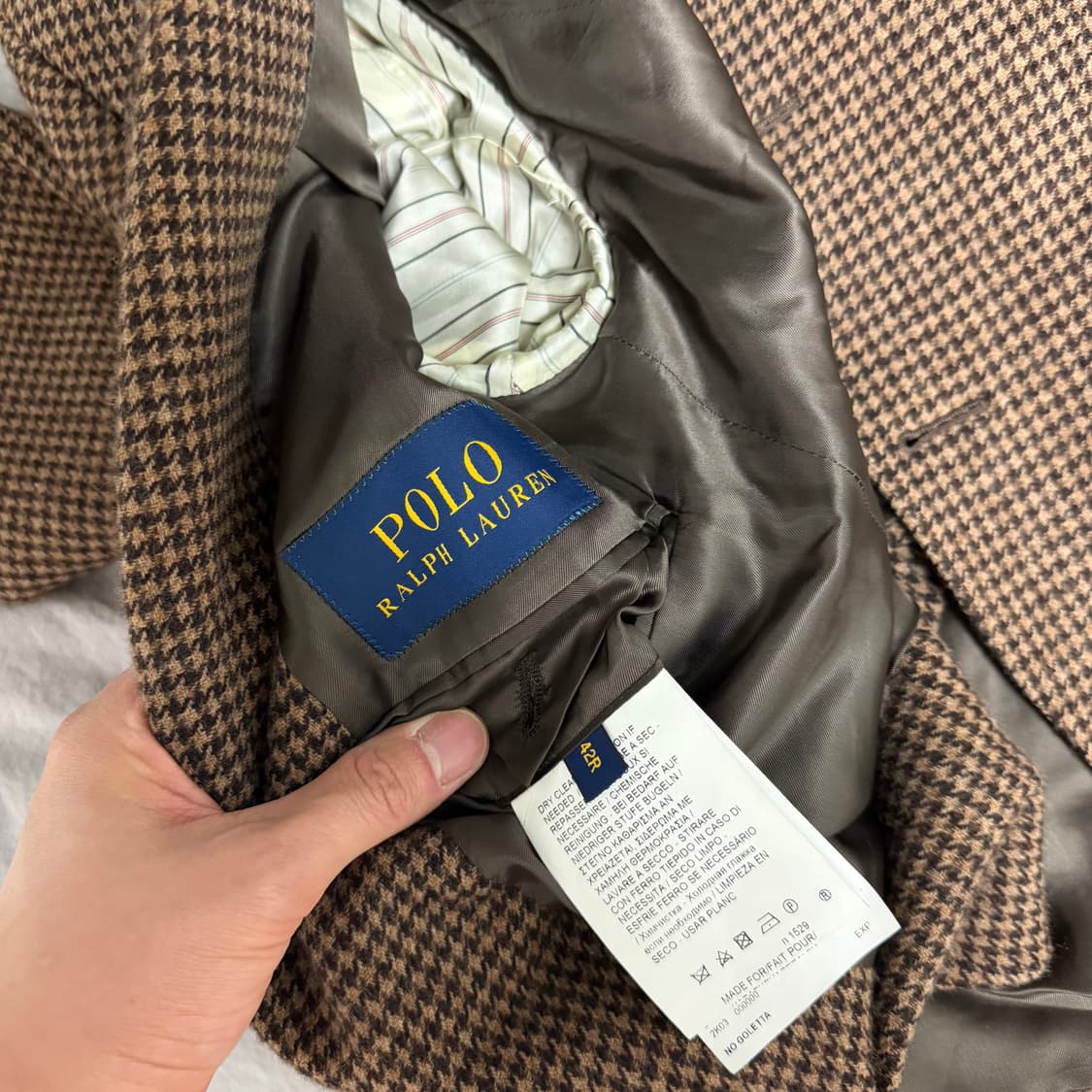 폴로 브라운 하운드투스 블레이저 스포츠코트 자켓 42R 상품이미지4