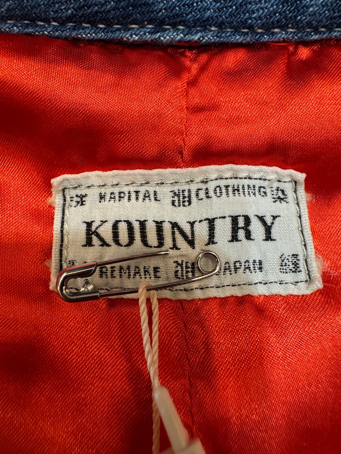 [3][L] 캐피탈 14oz 본 모터 크로스 본 데님 자켓  상품이미지5