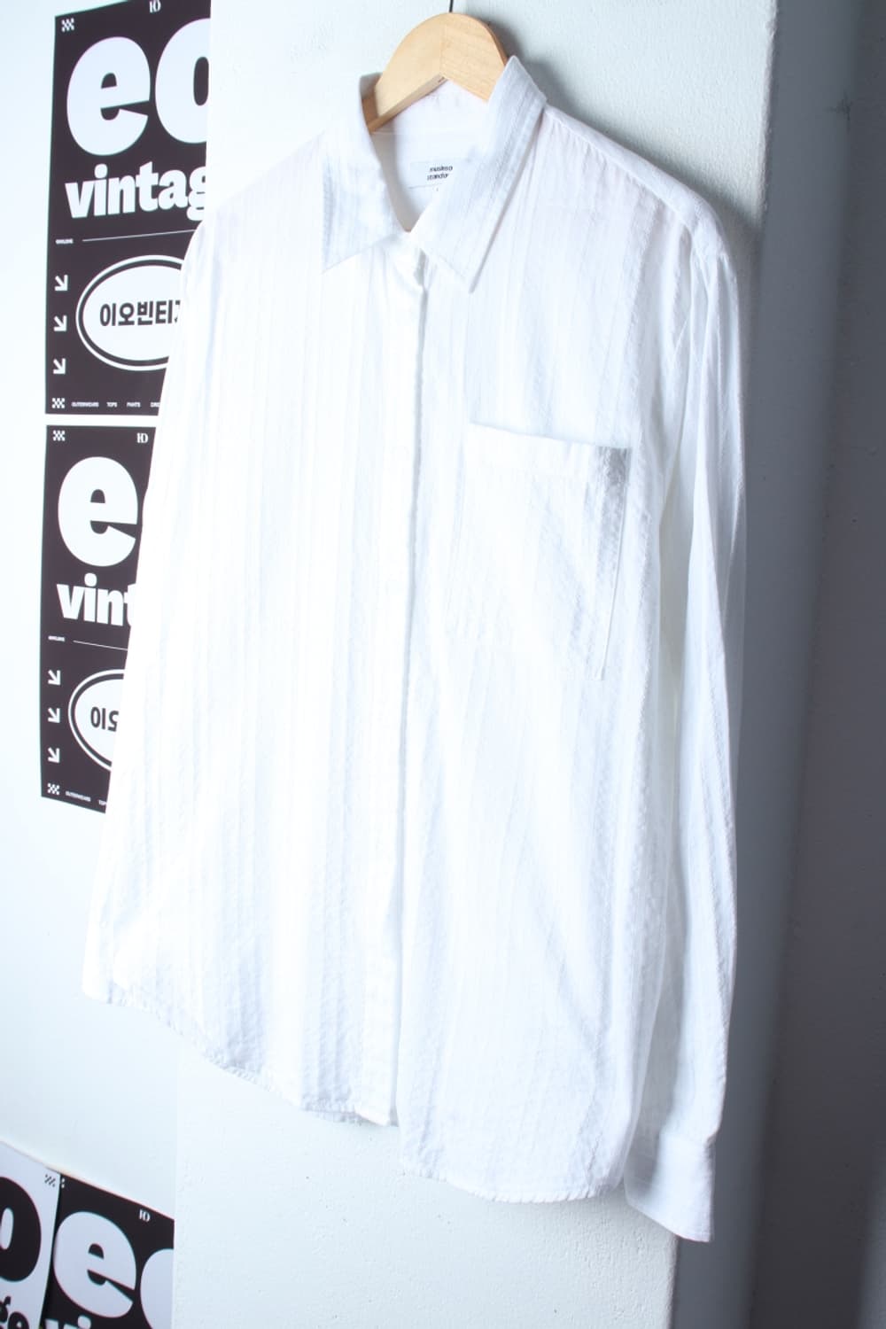 W(L-XL) 무신사 스탠다드 셔츠 남방 스트라이프 패턴-H33043 상품이미지1