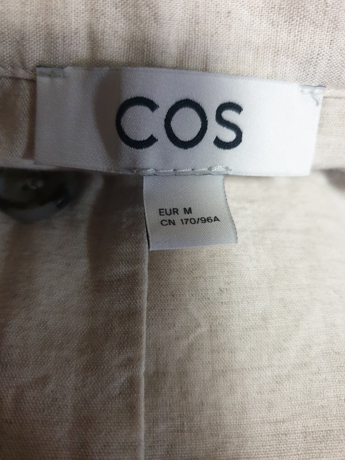 (단종매물) COS 오픈카라 린넨코튼 오버사이즈 반팔 셔츠 크림 (M) 상품이미지2